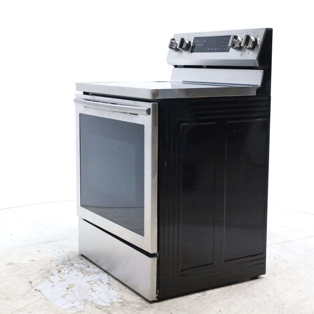Pictures of Stainless Steel Samsung 5.9 cu. ft. Freestanding 5 Heating Element Smooth Cooktop Self Cleaning Electric Range with True Convection  - Certified Refurbished - Neu Appliance Outlet - Discount Appliance Outlet in Austin, Tx