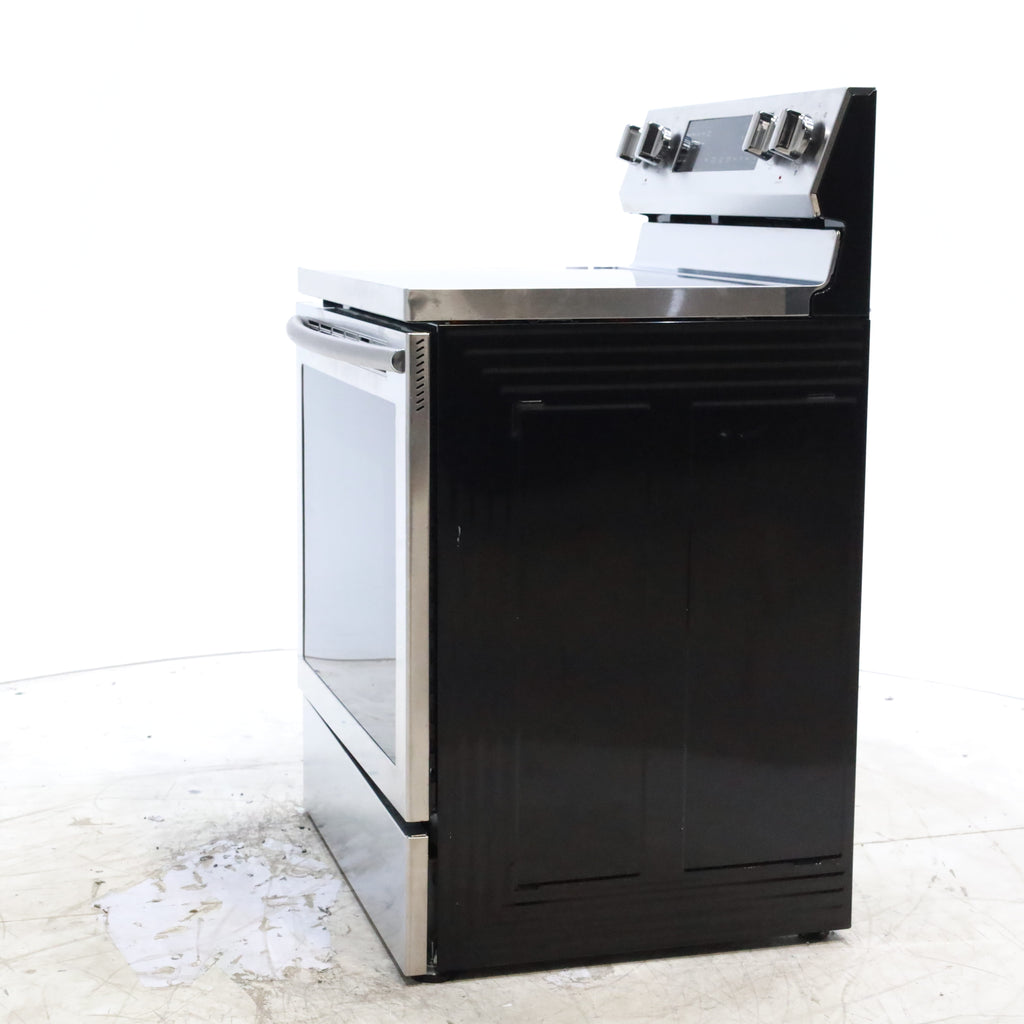 Pictures of Stainless Steel Samsung 5.9 cu. ft. Freestanding 5 Heating Element Smooth Cooktop Self Cleaning Electric Range with True Convection  - Certified Refurbished - Neu Appliance Outlet - Discount Appliance Outlet in Austin, Tx