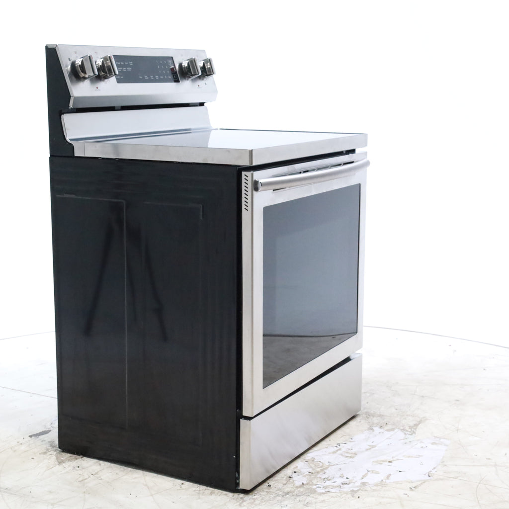 Pictures of Stainless Steel Samsung 5.9 cu. ft. Freestanding 5 Heating Element Smooth Cooktop Self Cleaning Electric Range with True Convection  - Certified Refurbished - Neu Appliance Outlet - Discount Appliance Outlet in Austin, Tx
