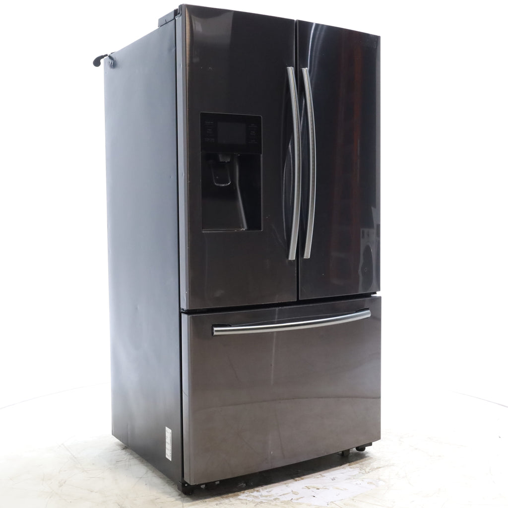 Pictures of Fingerprint Resistant Black Stainless Steel ENERGY STAR Samsung 24.6 cu. ft. 3 Door French Door Refrigerator with External Water and Ice Dispenser - Certified Refurbished - Neu Appliance Outlet - Discount Appliance Outlet in Austin, Tx