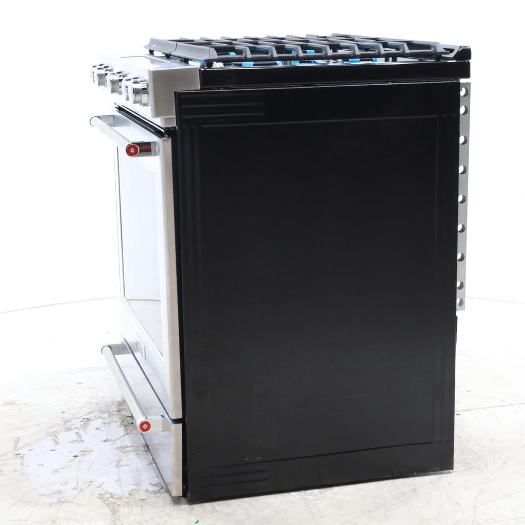 Pictures of KitchenAid  Stainless Steel Convection 30" 5 Burner Slide-in Gas Range with Even-Heat™ True Convection and Steam Rack - Open Box - Neu Appliance Outlet - Discount Appliance Outlet in Austin, Tx