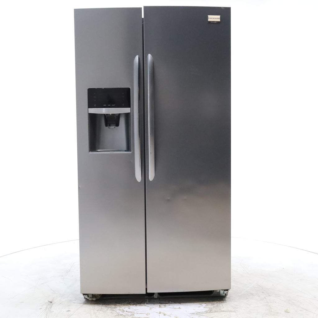 Pictures of Counter Depth Frigidaire Gallery Stainless Steel 36 inch Side by Side 22.6 cu ft Refrigerator with Quick Ice and Spillsafe Shelving- Certified Refurbished - Neu Appliance Outlet - Discount Appliance Outlet in Austin, Tx