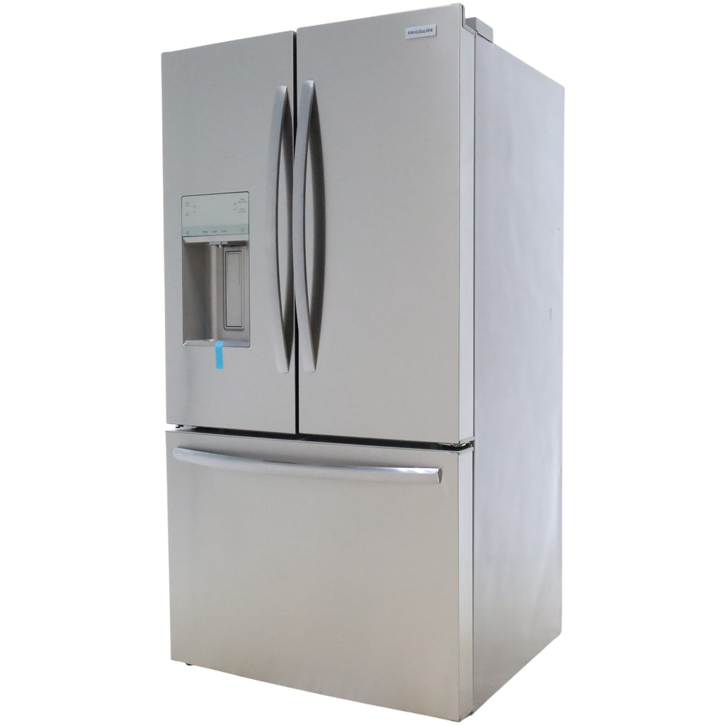 Stainless Steel ENERGY STAR Frigidaire 27.8 cu. ft. 3 Door French Door Refrigerator with Exterior Water and Ice Dispenser - Certified Refurbished