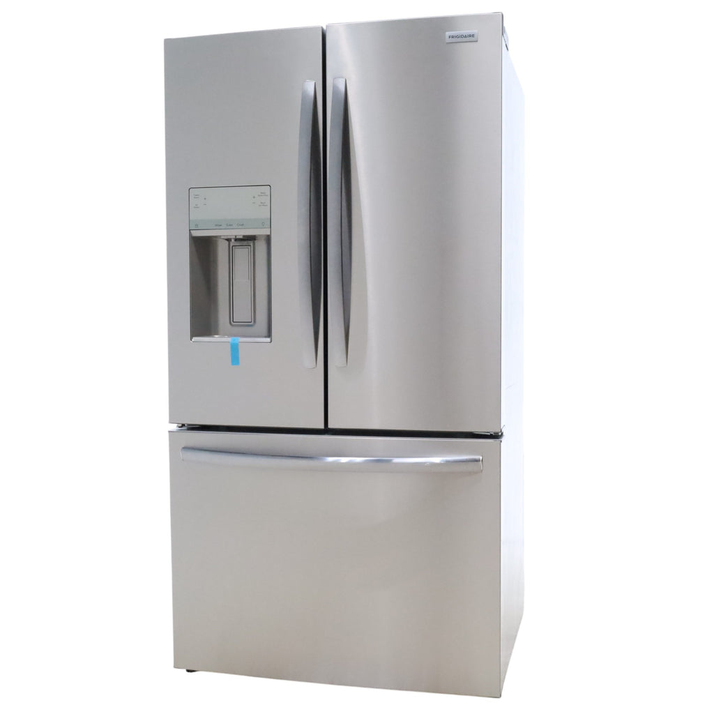 Stainless Steel ENERGY STAR Frigidaire 27.8 cu. ft. 3 Door French Door Refrigerator with Exterior Water and Ice Dispenser - Certified Refurbished