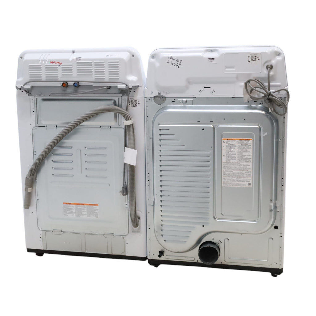 LG 5.0 cu. ft. Mega Capacity ENERGY STAR Top Load Washer with TurboDrum Technology and ENERGY STAR LG 7.3 cu. ft. Ultra Large Capacity Gas Dryer with Aluminized Alloy Steel Drum- Open Box