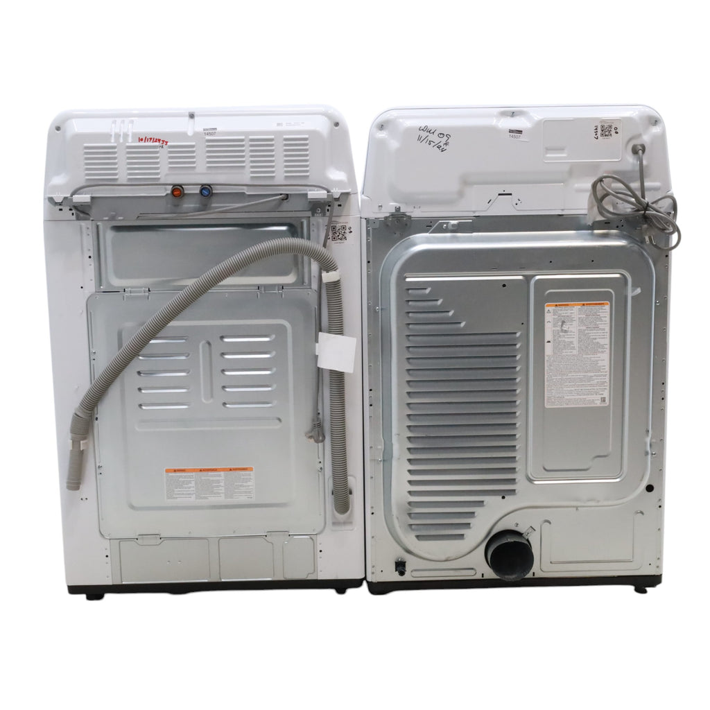 LG 5.0 cu. ft. Mega Capacity ENERGY STAR Top Load Washer with TurboDrum Technology and ENERGY STAR LG 7.3 cu. ft. Ultra Large Capacity Gas Dryer with Aluminized Alloy Steel Drum- Open Box