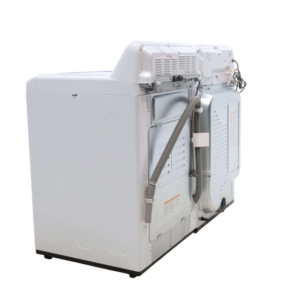 LG 5.0 cu. ft. Mega Capacity ENERGY STAR Top Load Washer with TurboDrum Technology and ENERGY STAR LG 7.3 cu. ft. Ultra Large Capacity Gas Dryer with Aluminized Alloy Steel Drum- Open Box