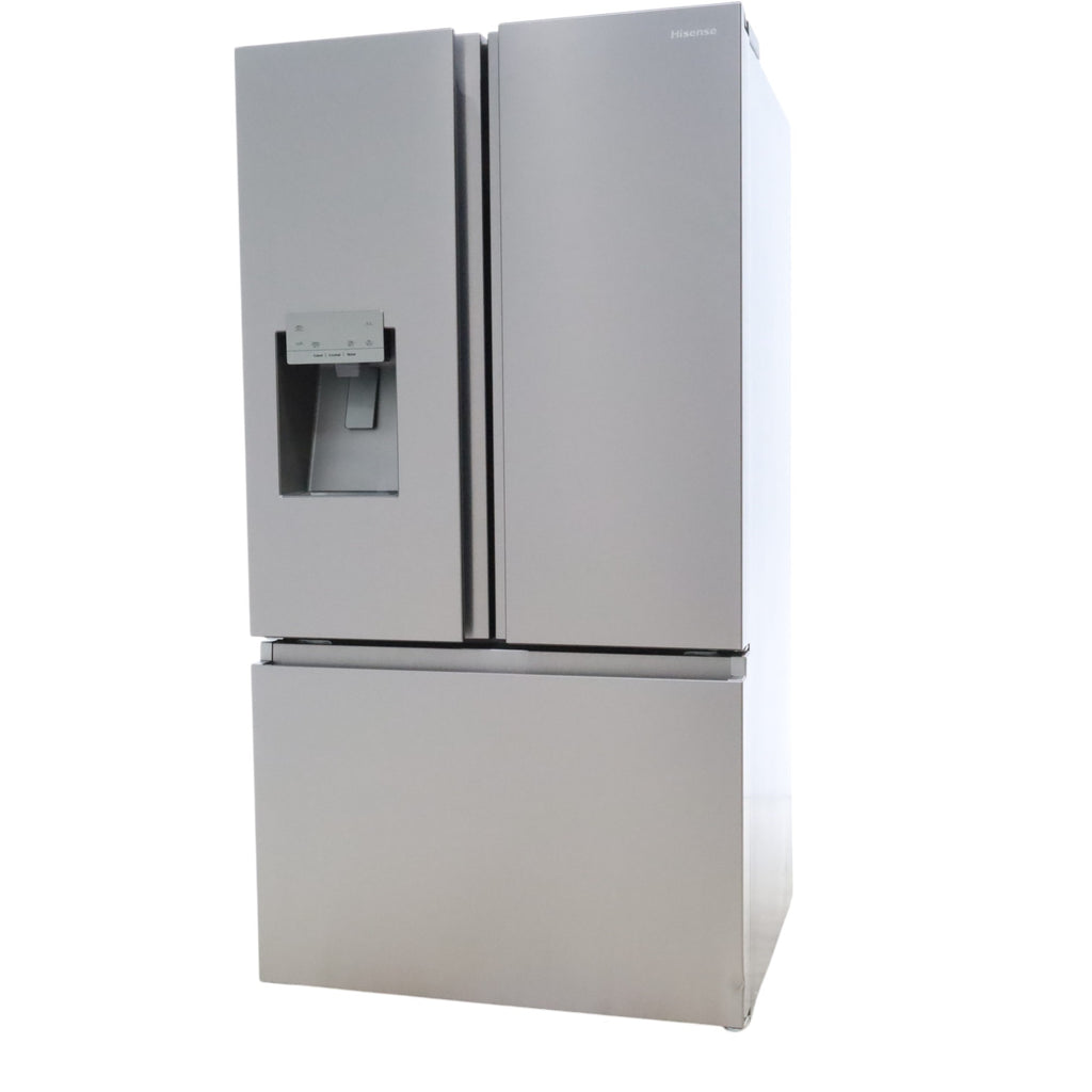 Hisense Fingerprint Resistant Stainless Steel PureFlat 25.4-cu ft ENERGY STAR French Door Refrigerator with Dual Ice Maker, Water - Scratch & Dent - Minor