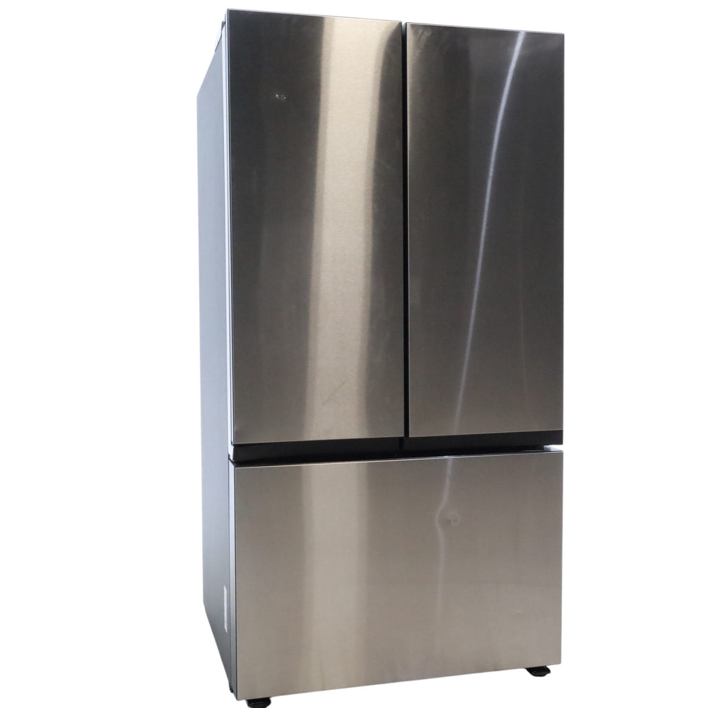 Pictures of Samsung Bespoke 3-Door French Door Refrigerator (30 cu. ft.) with Beverage Center™ in Stainless Steel with Auto Fill Water Pitcher - Scratch & Dent - Minor - Neu Appliance Outlet - Discount Appliance Outlet in Austin, Tx