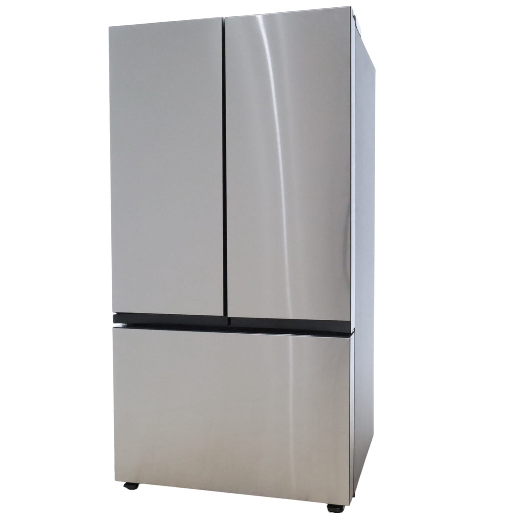 Samsung Bespoke 3-Door French Door Refrigerator (30 cu. ft.) with Beverage Center™ in Stainless Steel with Auto Fill Water Pitcher - Scratch & Dent - Minor