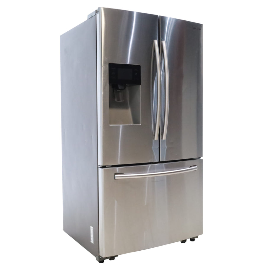 Stainless Steel ENERGY STAR Samsung 24.6 cu. ft. 3 Door French Door Refrigerator with External Water and Ice Dispenser - Certified Refurbished