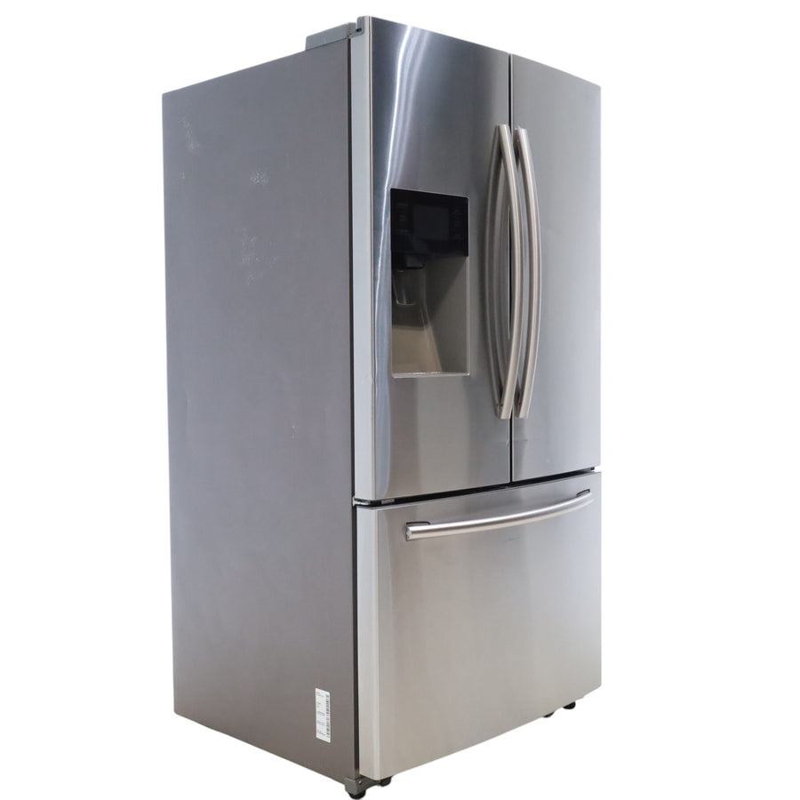 Stainless Steel ENERGY STAR Samsung 24.6 cu. ft. 3 Door French Door Refrigerator with External Water and Ice Dispenser - Certified Refurbished