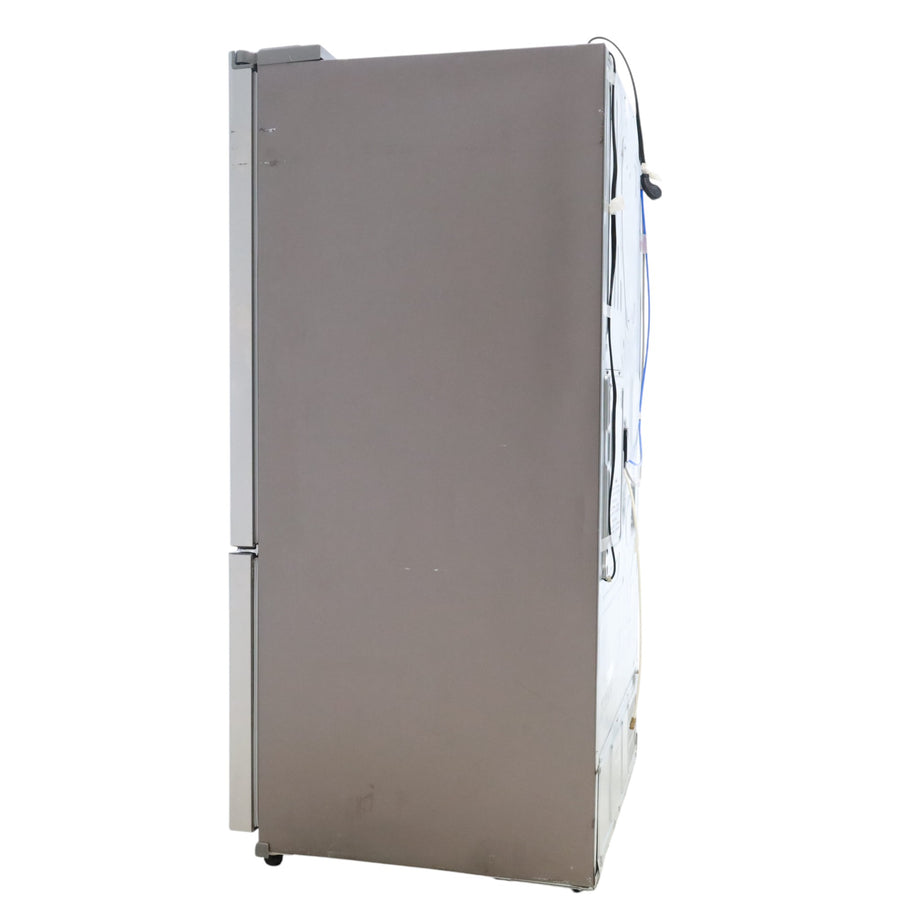 Stainless Steel ENERGY STAR Samsung 24.6 cu. ft. 3 Door French Door Refrigerator with External Water and Ice Dispenser - Certified Refurbished
