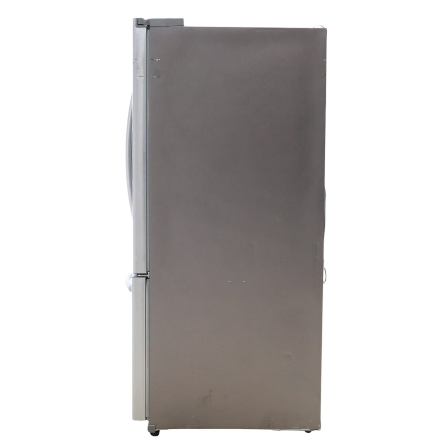 Stainless Steel ENERGY STAR Samsung 24.6 cu. ft. 3 Door French Door Refrigerator with External Water and Ice Dispenser - Certified Refurbished
