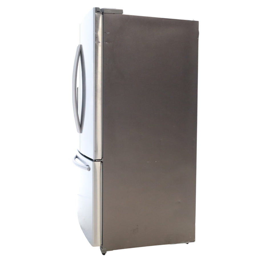 Stainless Steel ENERGY STAR Samsung 24.6 cu. ft. 3 Door French Door Refrigerator with External Water and Ice Dispenser - Certified Refurbished