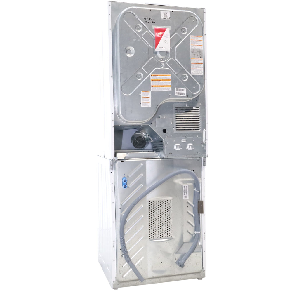 Frigidaire Stacked Laundry Center with 3.9 cu ft Capacity Washer and 5.6 cu ft Electric Dryer with Maxfill Option- Scratch & Dent - Minor