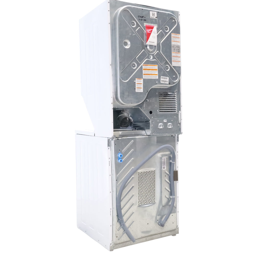 Frigidaire Stacked Laundry Center with 3.9 cu ft Capacity Washer and 5.6 cu ft Electric Dryer with Maxfill Option- Scratch & Dent - Minor