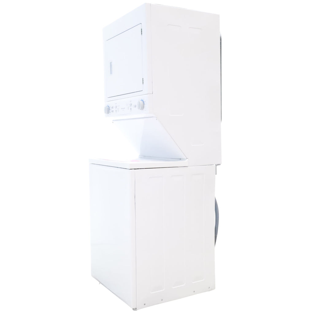 Frigidaire Stacked Laundry Center with 3.9 cu ft Capacity Washer and 5.6 cu ft Electric Dryer with Maxfill Option- Scratch & Dent - Minor