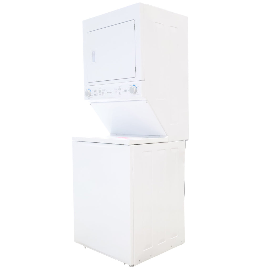 Frigidaire Stacked Laundry Center with 3.9 cu ft Capacity Washer and 5.6 cu ft Electric Dryer with Maxfill Option- Scratch & Dent - Minor