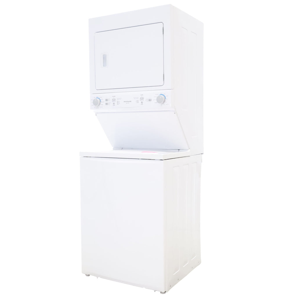 Frigidaire Stacked Laundry Center with 3.9 cu ft Capacity Washer and 5.6 cu ft Electric Dryer with Maxfill Option- Scratch & Dent - Minor