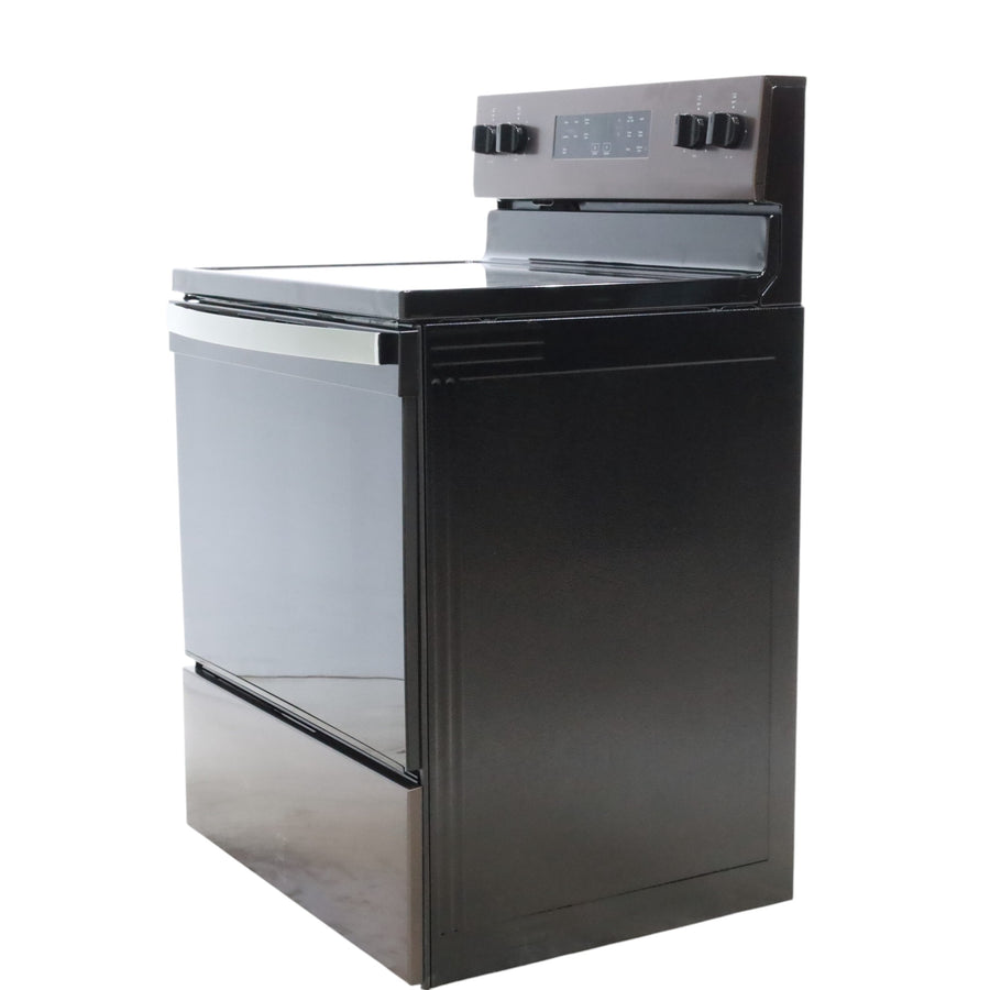 Whirlpool Black Stainless 30-inch Electric Range with Steam Clean with 2 FlexHeat™ Dual Radiant Elements - Open Box