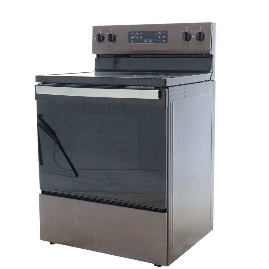 Whirlpool Black Stainless 30-inch Electric Range with Steam Clean with 2 FlexHeat™ Dual Radiant Elements - Open Box