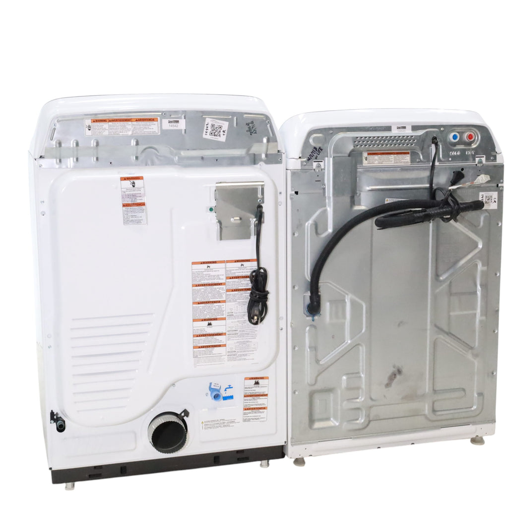 Maytag 4.7 cu. ft. Smart Top Load Washing Machine with Extra Power Button and Deep Fill option and  Maytag Smart 7.4 cu ft ENERGY STAR STEAM Gas Dryer with Extra Power Button and Advanced Moisture Sensing - Scratch & Dent - Minor