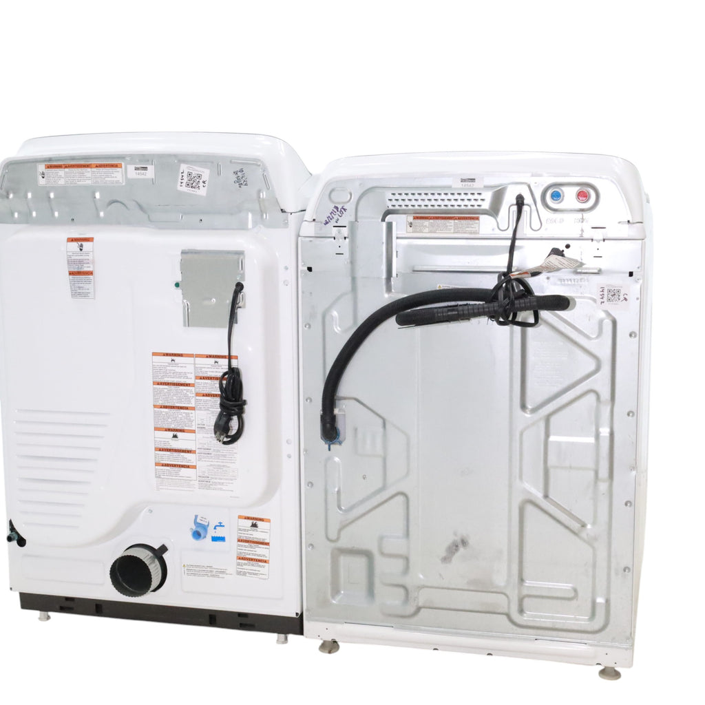 Maytag 4.7 cu. ft. Smart Top Load Washing Machine with Extra Power Button and Deep Fill option and  Maytag Smart 7.4 cu ft ENERGY STAR STEAM Gas Dryer with Extra Power Button and Advanced Moisture Sensing - Scratch & Dent - Minor