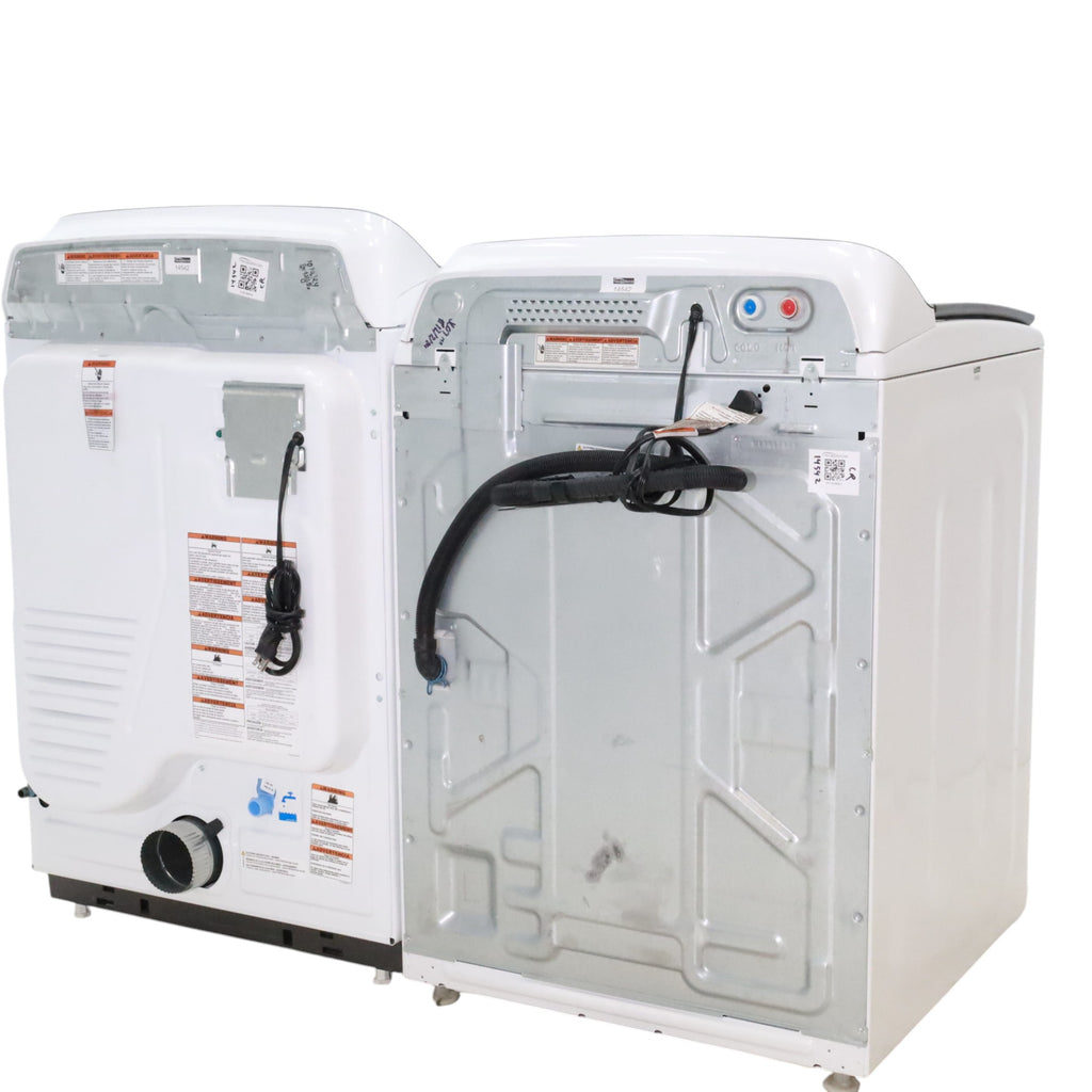 Maytag 4.7 cu. ft. Smart Top Load Washing Machine with Extra Power Button and Deep Fill option and  Maytag Smart 7.4 cu ft ENERGY STAR STEAM Gas Dryer with Extra Power Button and Advanced Moisture Sensing - Scratch & Dent - Minor