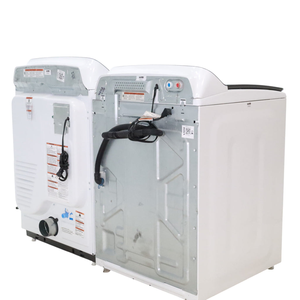 Maytag 4.7 cu. ft. Smart Top Load Washing Machine with Extra Power Button and Deep Fill option and  Maytag Smart 7.4 cu ft ENERGY STAR STEAM Gas Dryer with Extra Power Button and Advanced Moisture Sensing - Scratch & Dent - Minor