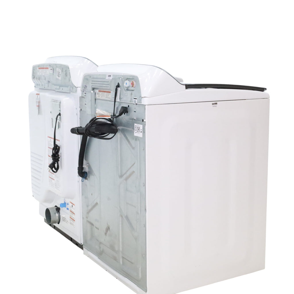Maytag 4.7 cu. ft. Smart Top Load Washing Machine with Extra Power Button and Deep Fill option and  Maytag Smart 7.4 cu ft ENERGY STAR STEAM Gas Dryer with Extra Power Button and Advanced Moisture Sensing - Scratch & Dent - Minor