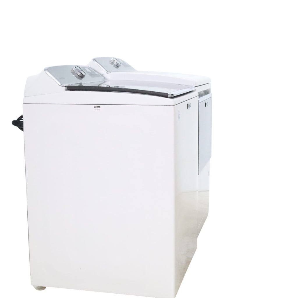 Maytag 4.7 cu. ft. Smart Top Load Washing Machine with Extra Power Button and Deep Fill option and  Maytag Smart 7.4 cu ft ENERGY STAR STEAM Gas Dryer with Extra Power Button and Advanced Moisture Sensing - Scratch & Dent - Minor
