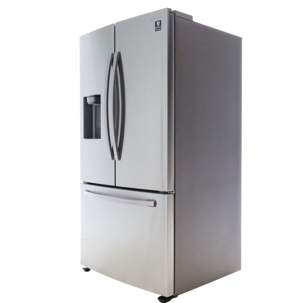 Pictures of Fingerprint Resistant Stainless Steel ENERGY STAR Samsung 27 cu. ft. 3 Door French Door Refrigerator with Exterior Water and Ice Dispenser - Certified Refurbished - Neu Appliance Outlet - Discount Appliance Outlet in Austin, Tx