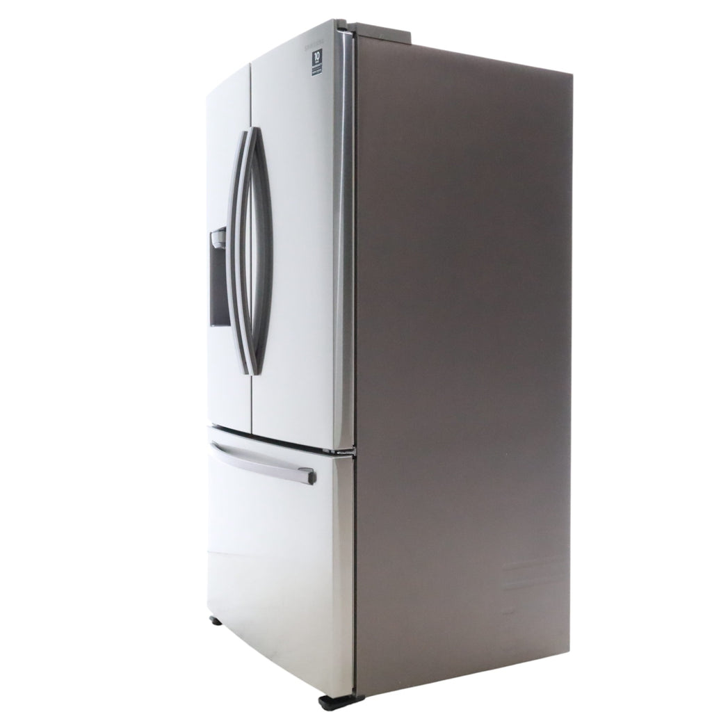 Pictures of Fingerprint Resistant Stainless Steel ENERGY STAR Samsung 27 cu. ft. 3 Door French Door Refrigerator with Exterior Water and Ice Dispenser - Certified Refurbished - Neu Appliance Outlet - Discount Appliance Outlet in Austin, Tx