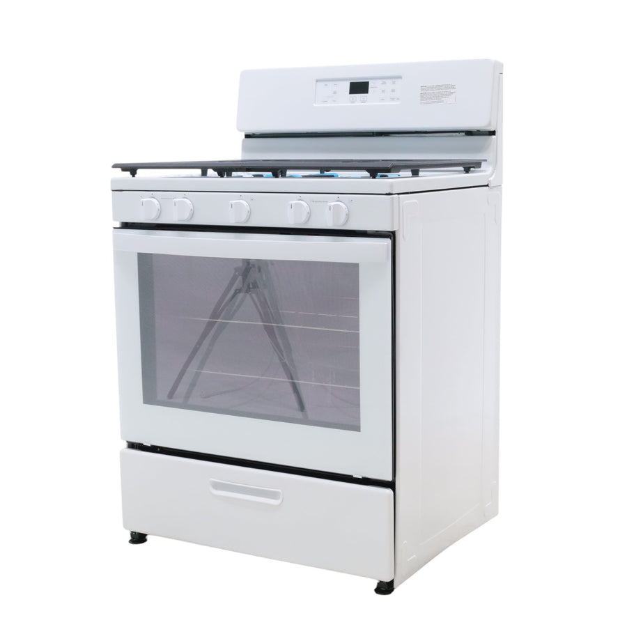 Whirlpool White 30" 5.1 Cu. Ft. Freestanding Gas Range with Edge to Edge Cooktop - Open Box
