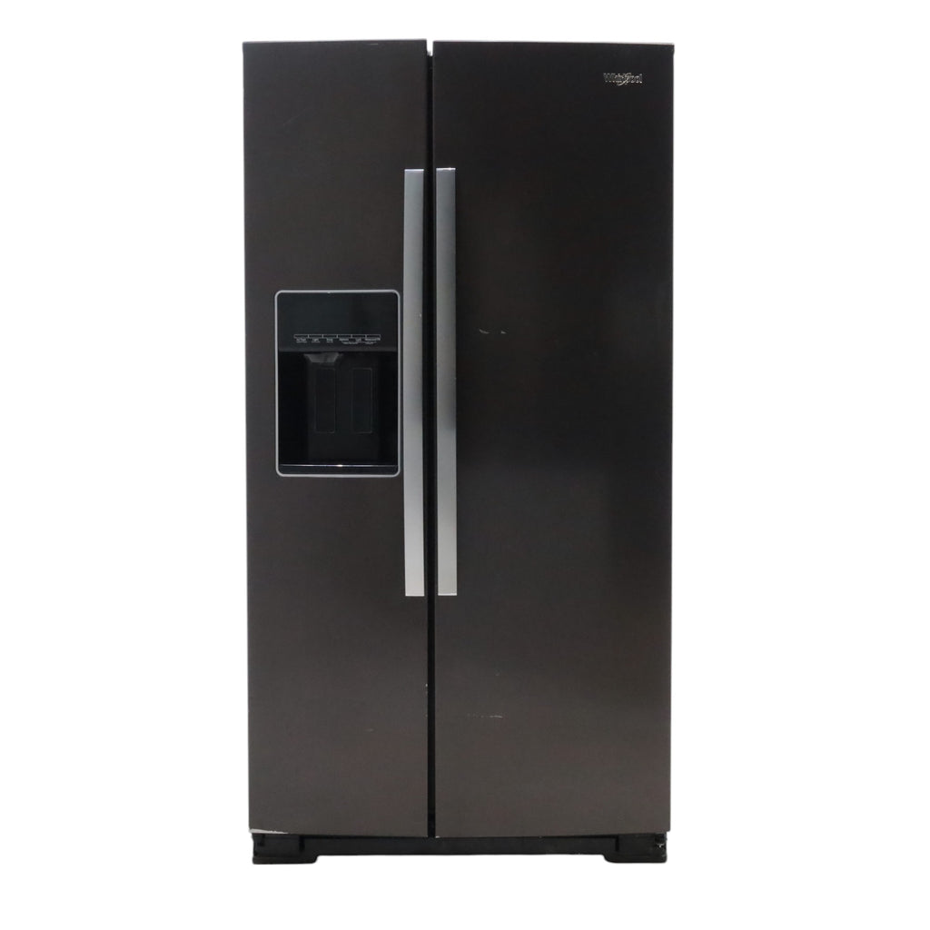 Pictures of Black Stainless Steel Whirlpool 28.49 cu. ft. Side by Side Refrigerator with In Door Ice and Water Dispenser - Certified Refurbished - Neu Appliance Outlet - Discount Appliance Outlet in Austin, Tx