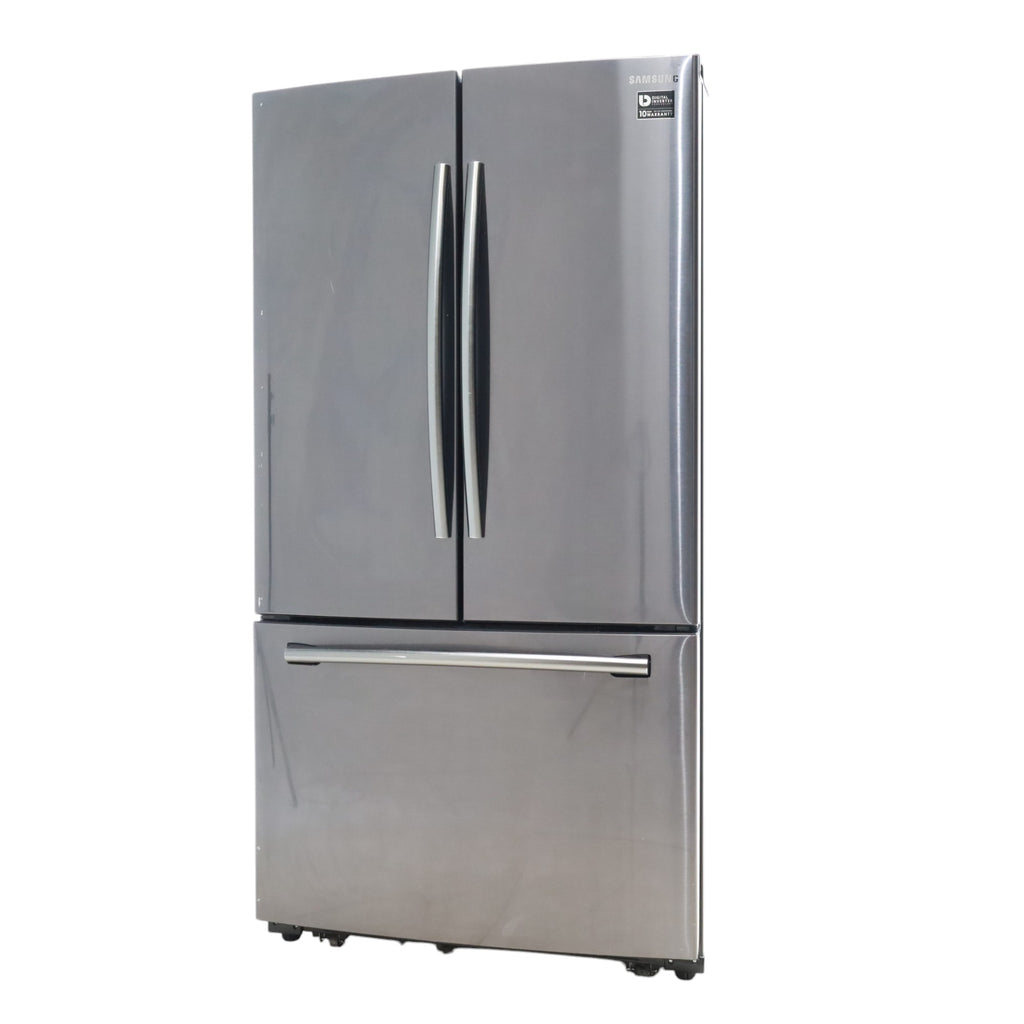 Pictures of Black Samsung ENERGY STAR 25.5 cu ft French Door Refrigerator with Twin Cooling Plus and High-intensive LED Lighting - Certified Refurbished - Neu Appliance Outlet - Discount Appliance Outlet in Austin, Tx