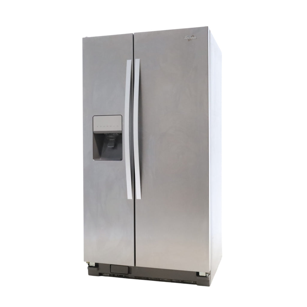 Whirlpool Fingerprint Resistant Stainless Steel 36 inch Side by Side Refrigerator with SpillGuard™ Shelves and EveryDrop™ Water Filter - Scratch & Dent - Minor