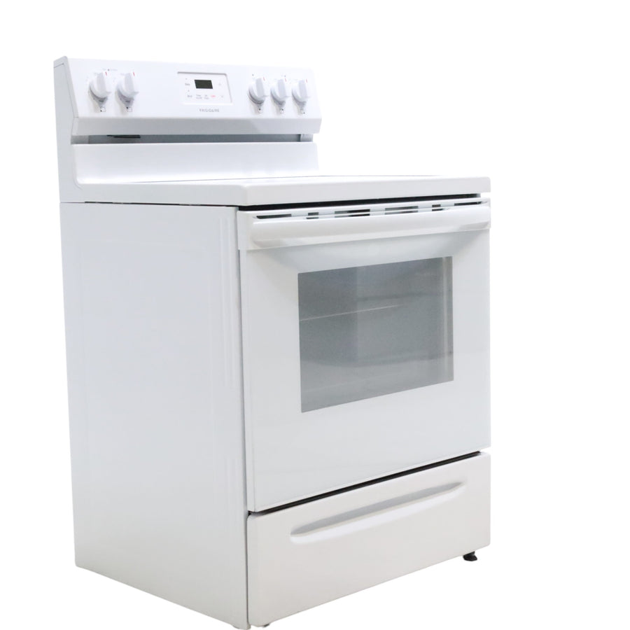 Frigidaire White 30 inch 5.3 cu. ft. 5-Burner Element Electric Range with Manual Clean FCRE3052AW - Scratch & Dent - (Minor)