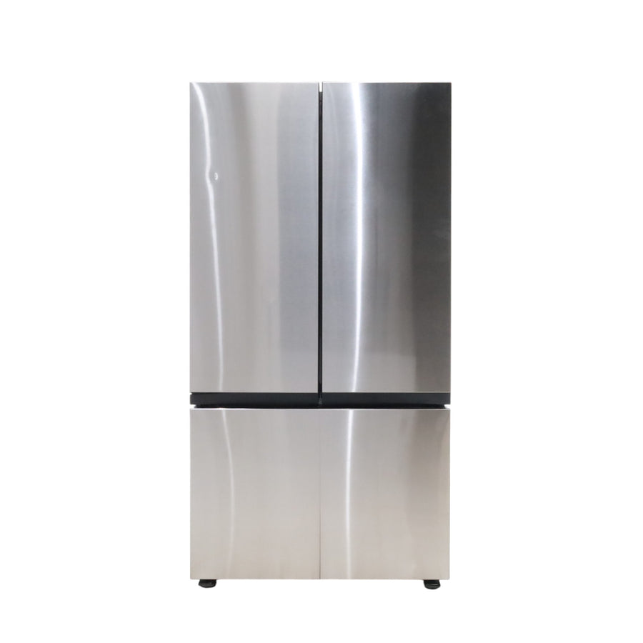 Samsung Bespoke 3-Door French Door Refrigerator (30 cu. ft.) with Beverage Center™ in Stainless Steel with Auto Fill Water Pitcher RF30BB6600QL - Open Box