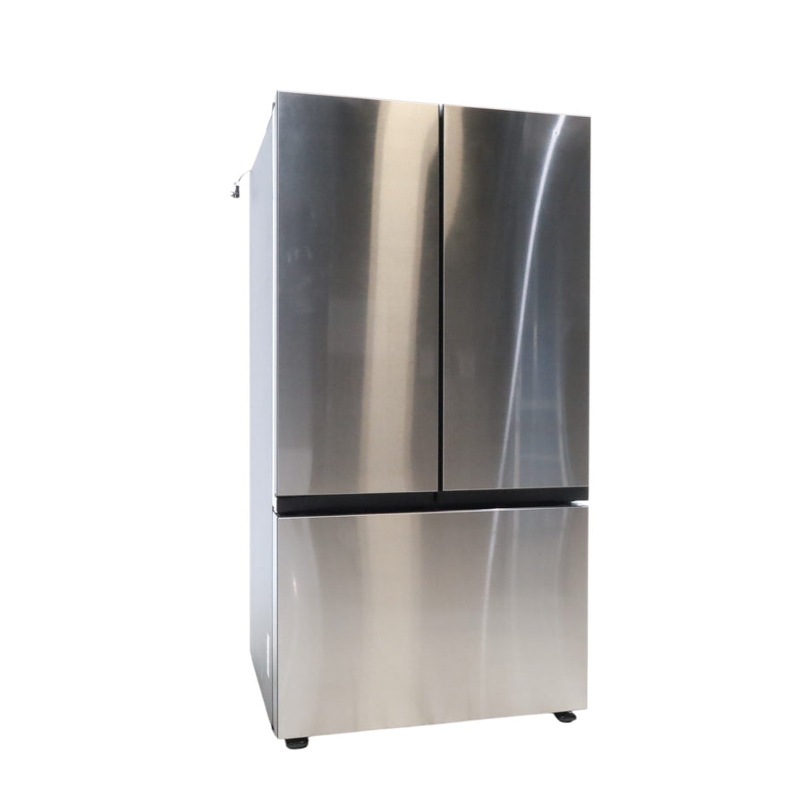 Samsung Bespoke 3-Door French Door Refrigerator (30 cu. ft.) with Beverage Center™ in Stainless Steel with Auto Fill Water Pitcher RF30BB6600QL - Open Box