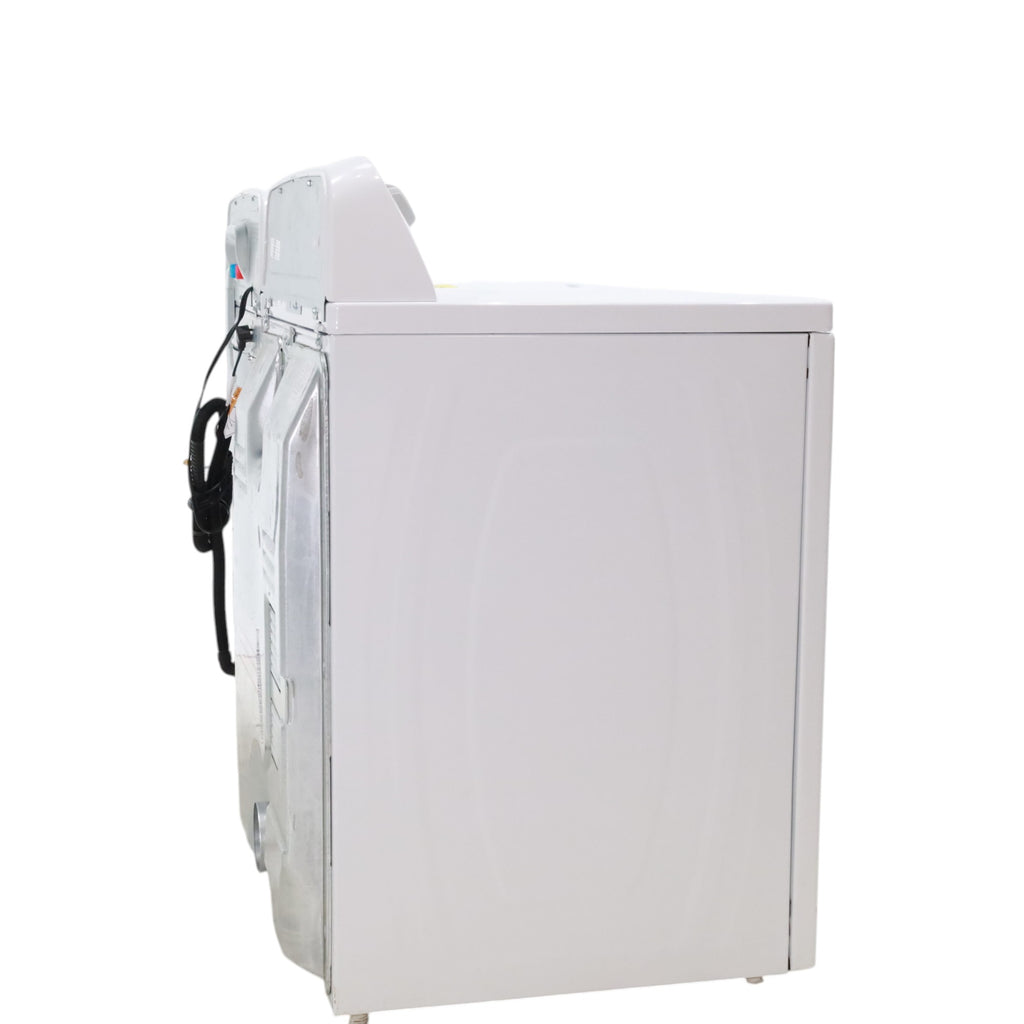 White Amana 3.5 cu. ft. Top-Load Washer with Deep Water Wash Option and Amana 6.5 cu. ft. Electric Dryer with Wrinkle Prevent - Open Box