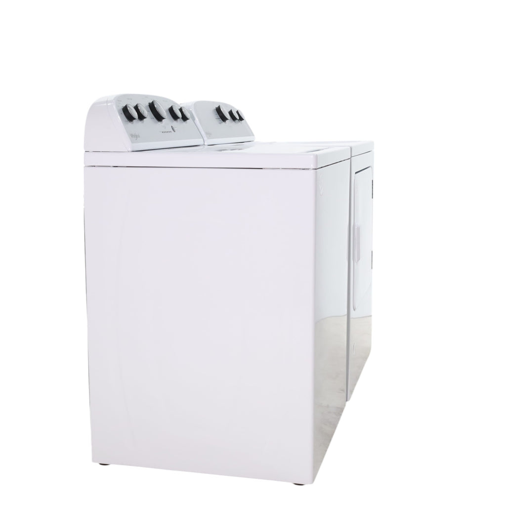 Whirlpool Agitator 3.5 cu. ft. Top Load Washer with Deep Water Wash Option and  7.0 cu. ft. Gas Dryer with Heavy Duty Cycle and Wrinkle Shield - Open Box