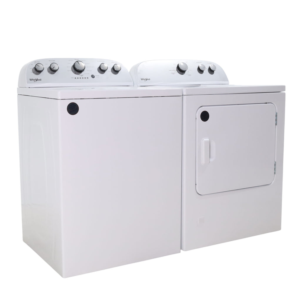 Whirlpool Agitator 3.5 cu. ft. Top Load Washer with Deep Water Wash Option and  7.0 cu. ft. Gas Dryer with Heavy Duty Cycle and Wrinkle Shield - Open Box