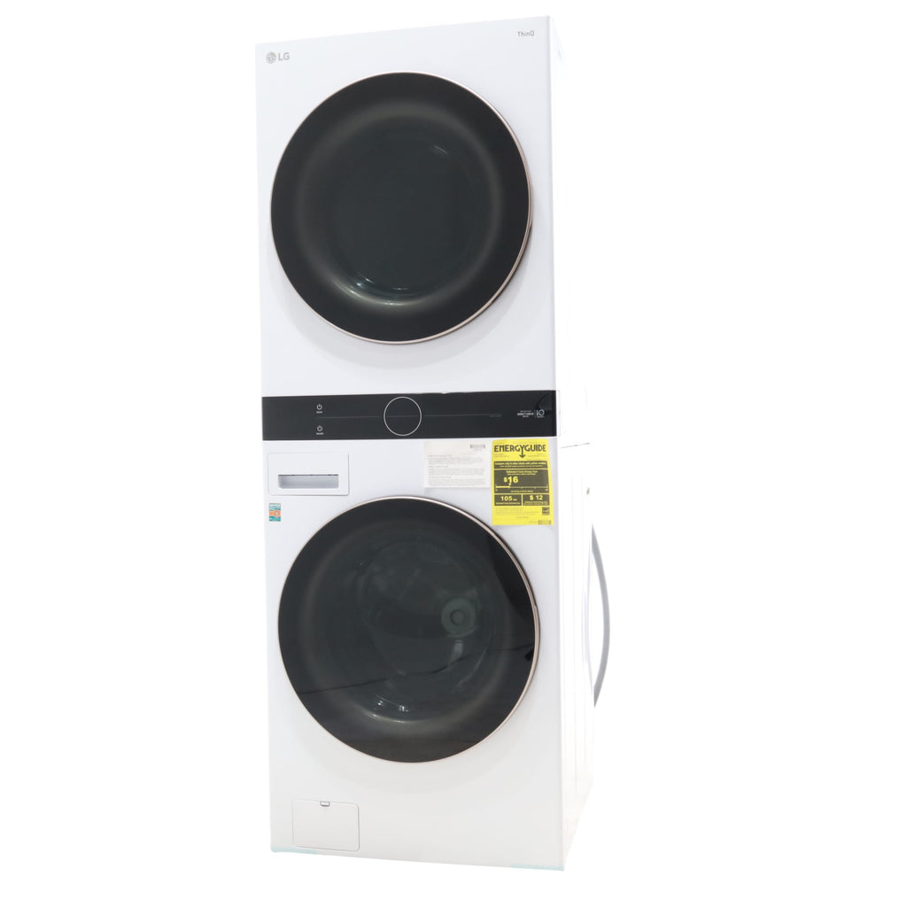 Pictures of White LG Wash Tower Single Unit Front Load with Center Control™ 4.5 cu. ft. Washer and 7.4 cu. ft. Electric Dryer - Open Box - Neu Appliance Outlet - Discount Appliance Outlet in Austin, Tx