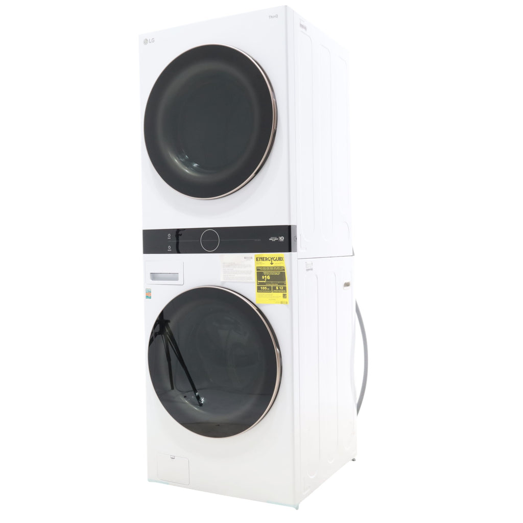 Pictures of White LG Wash Tower Single Unit Front Load with Center Control™ 4.5 cu. ft. Washer and 7.4 cu. ft. Electric Dryer - Open Box - Neu Appliance Outlet - Discount Appliance Outlet in Austin, Tx