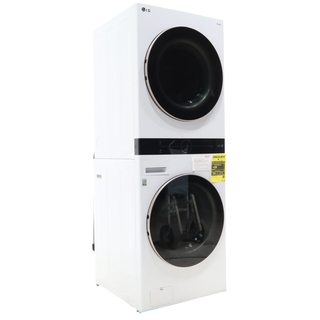 White LG Wash Tower Single Unit Front Load with Center Control™ 4.5 cu. ft. Washer and 7.4 cu. ft. Electric Dryer - Open Box