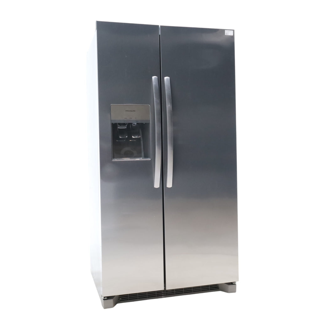 Pictures of ENERGY STAR Frigidaire Fingerprint Resistant Stainless Steel 25.6 cu. ft. Side by Side Refrigerator with Water and Ice Dispenser - Scratch & Dent - Minor - Neu Appliance Outlet - Discount Appliance Outlet in Austin, Tx