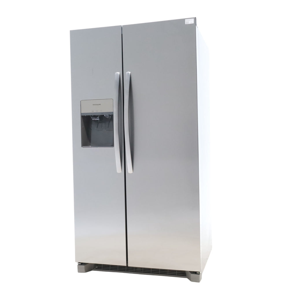 ENERGY STAR Frigidaire Fingerprint Resistant Stainless Steel 25.6 cu. ft. Side by Side Refrigerator with Water and Ice Dispenser - Scratch & Dent - Minor