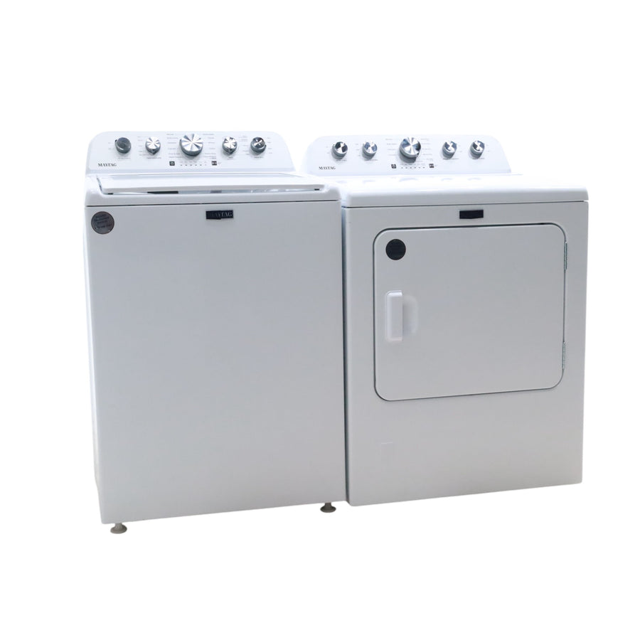 Maytag Top Load 4.7 cu. ft. Agitator Washer with Extra Power and Deep Fill Option and Gas Wrinkle Prevent 7.0 cu. ft Dryer with Extra Power Option - Open Box